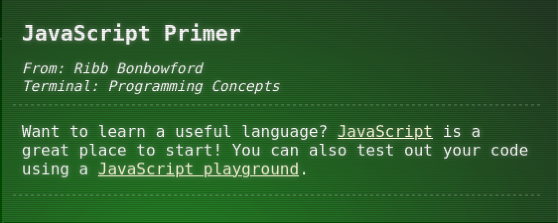 JavaScript Primer
